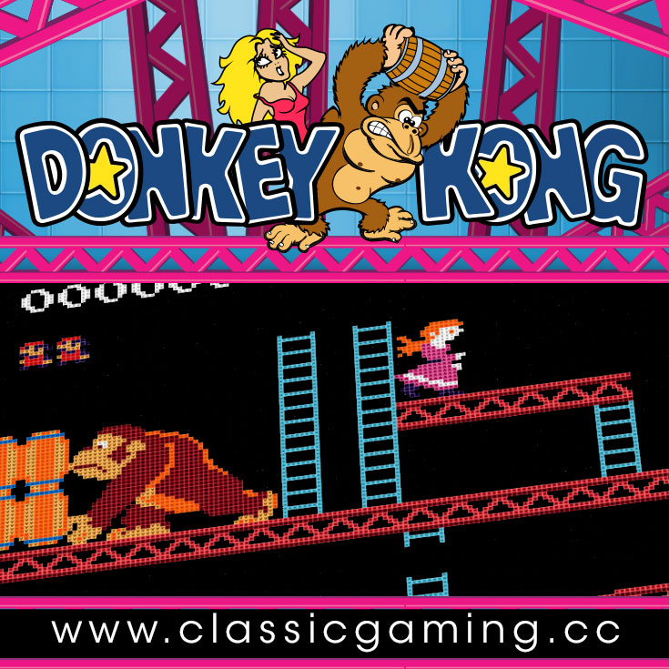 Pin Button Badge Ø25mm 1" Donkey Kong Arcade Retro Game Jeu Vidéo 