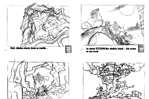 Dragon's Lair 1983 Movie Storyboards - 1