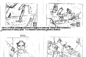 Dragon's Lair 1983 Movie Storyboards - 4
