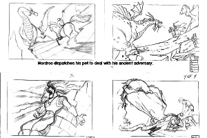 Dragon's Lair 1983 Movie Storyboards - 10