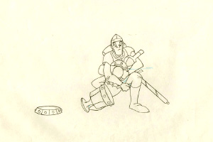 Production Sketch - Dirk Catching Treasure