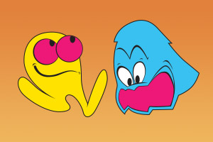 High Resolution Vector Graphic - Cabinet Pac-Man and Ghost