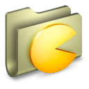 Pac-Man Folder (Gold) 128x128 Icon