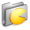 Pac-Man Folder (Silver) 128x128 Icon