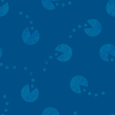 Pac-Man Seamless Background Image - Blue Chalk Pac-Man