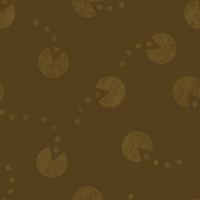 Pac-Man Seamless Background Image - Brown Chalk Pac-Man