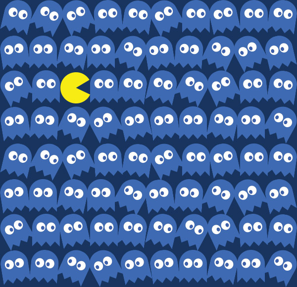 Pac-Man Seamless Background Image - Small Maze