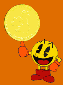 Pac-Man Spins Coin - Animated Gif
