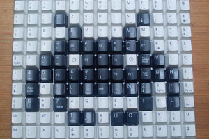 Space Invaders Keyboard Mosaic