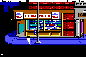 Leisure Suit Larry (Original) Screenshots - Outside the Quik-i-Mart