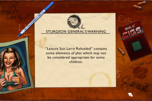 Leisure Suit Larry Reloaded Screenshots - Warning