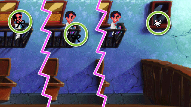 Tie the Ribbon to Larry, and then the Railing - Leisure Suit Larry - VGA Version - Game Guide and Walkthrough