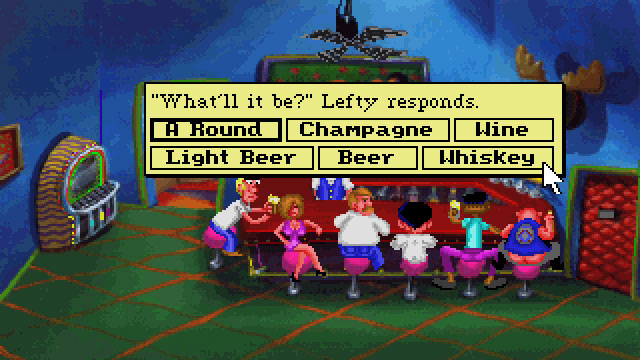 Ordering a Shot of Whiskey - Walkthrough - Leisure Suit Larry - VGA Version - Game Guide and Walkthrough