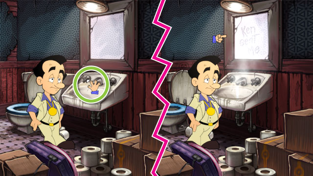 Wash Your Hands, Get the Password - Walkthrough - Leisure Suit Larry: Reloaded - Game Guide and Walkthrough
