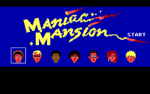Maniac Mansion Screenshot - Start Screen