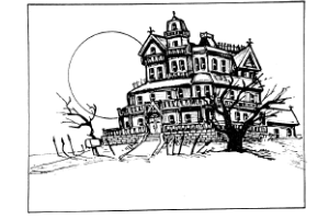 Maniac Mansion Preliminary Sketch - Figure 1