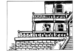 Maniac Mansion Preliminary Sketch - Figure 3