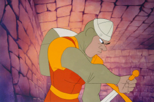 Cels - Dirk Draws Sword