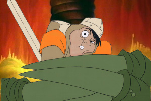 Cels - Dirk Squished by Singe