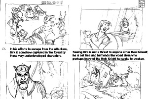 Dragon's Lair 1983 Movie Storyboards - 5