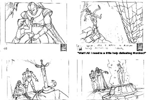 Dragon's Lair 1983 Movie Storyboards - 8