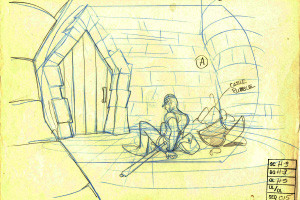 Production Sketch - Dirk Sitting