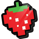 3d Pixel Strawberry 128x128 Icon