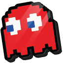 3d Pixel Red Ghost 128x128 Icon