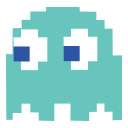Pixel Blue Ghost 128x128 Icon