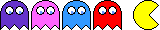 Pac-Man Chased by Ghosts - Lores Gif