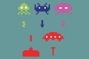 Space Invaders Characters