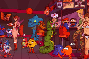 Tapper Wallpaper, Gamer Bar Scene