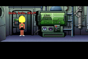 Maniac Mansion Screenshot - Sandy in the Lab